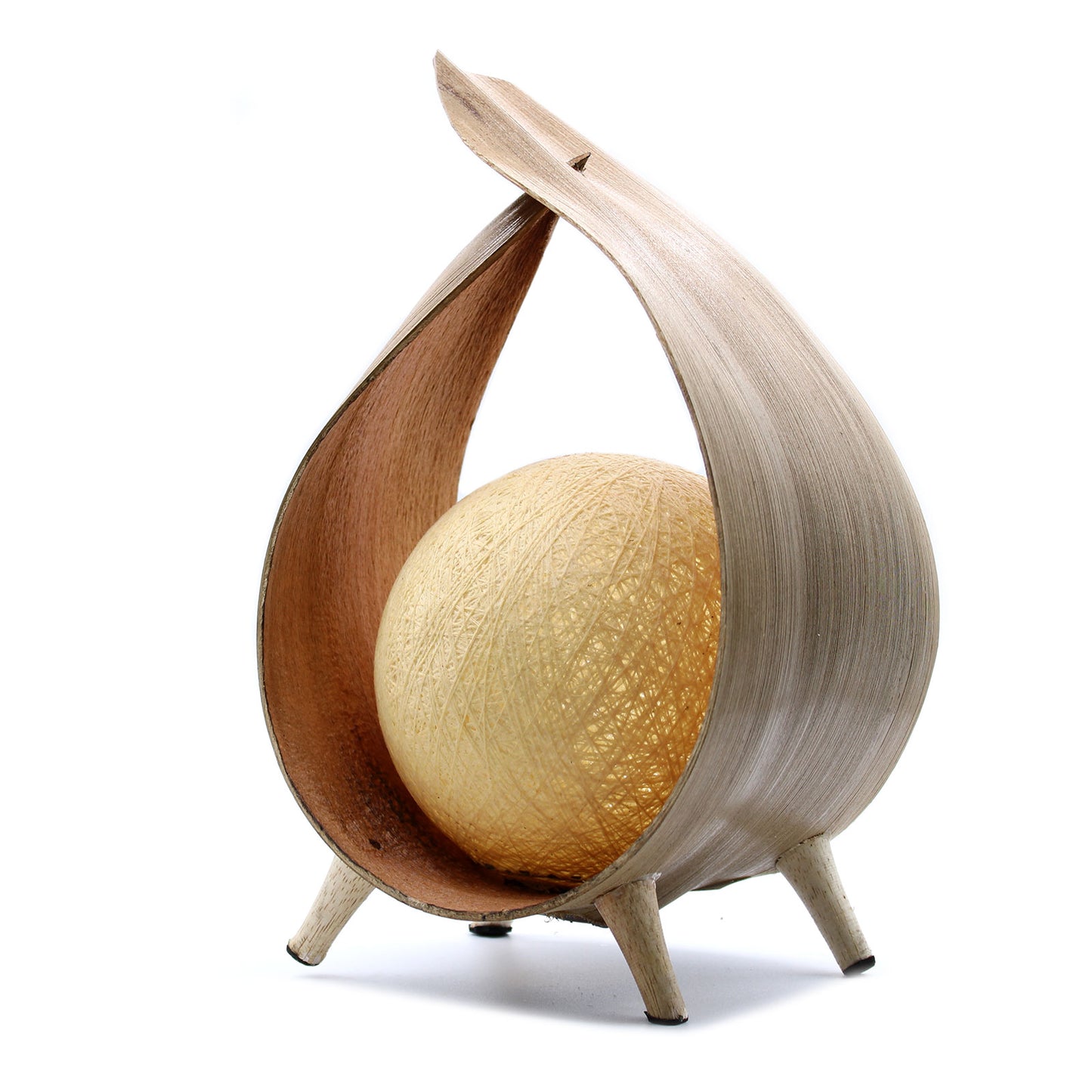 Coconut Lamp with a Natural Wrapover