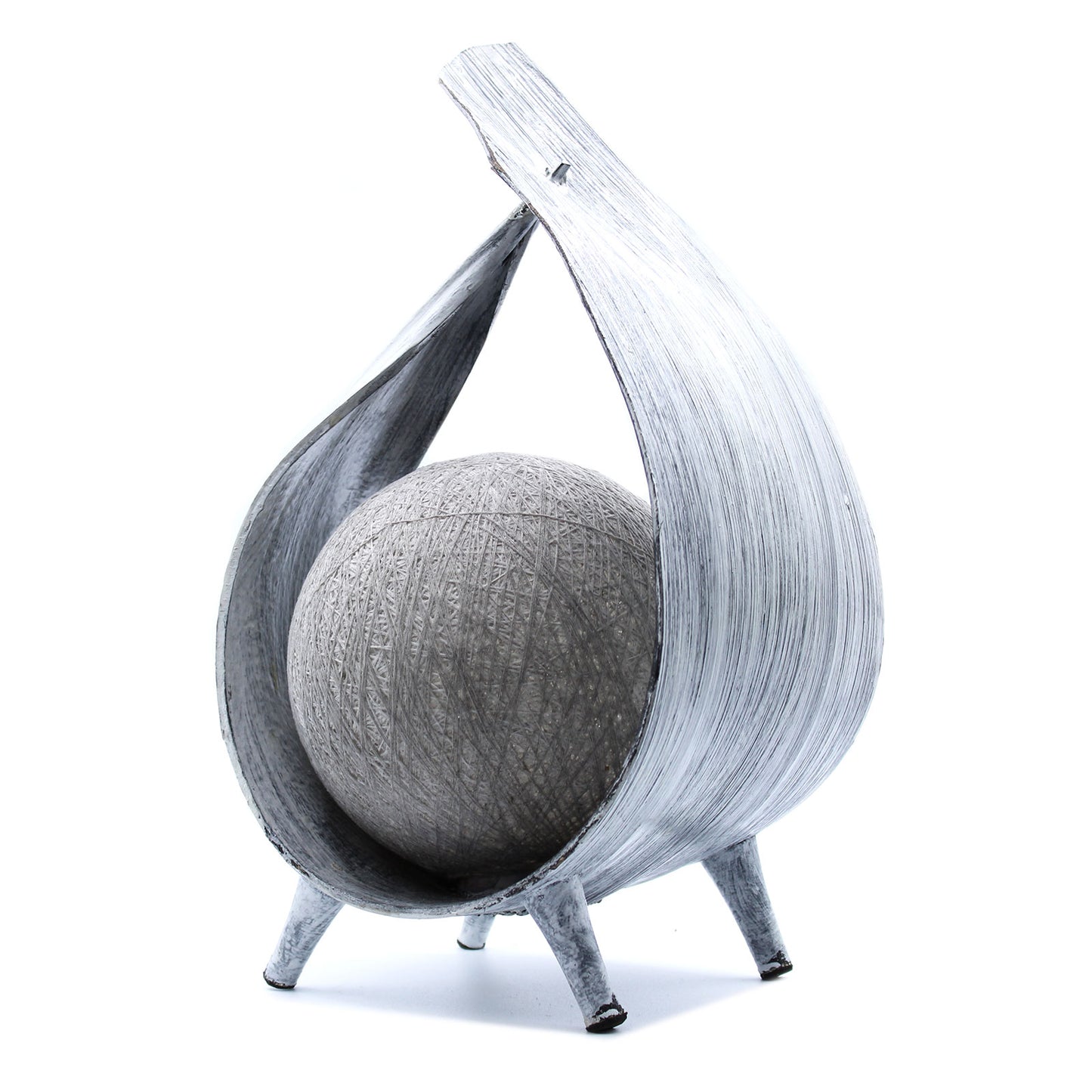 Coconut Lamp with a Greywash Wrapover