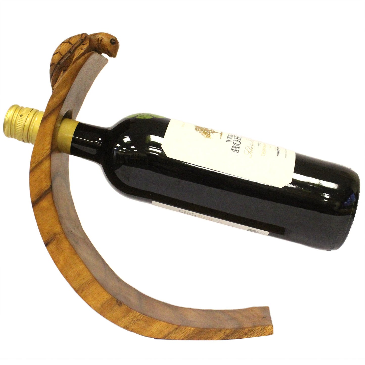 Suar Wood Wine Holders - Turtle Feature