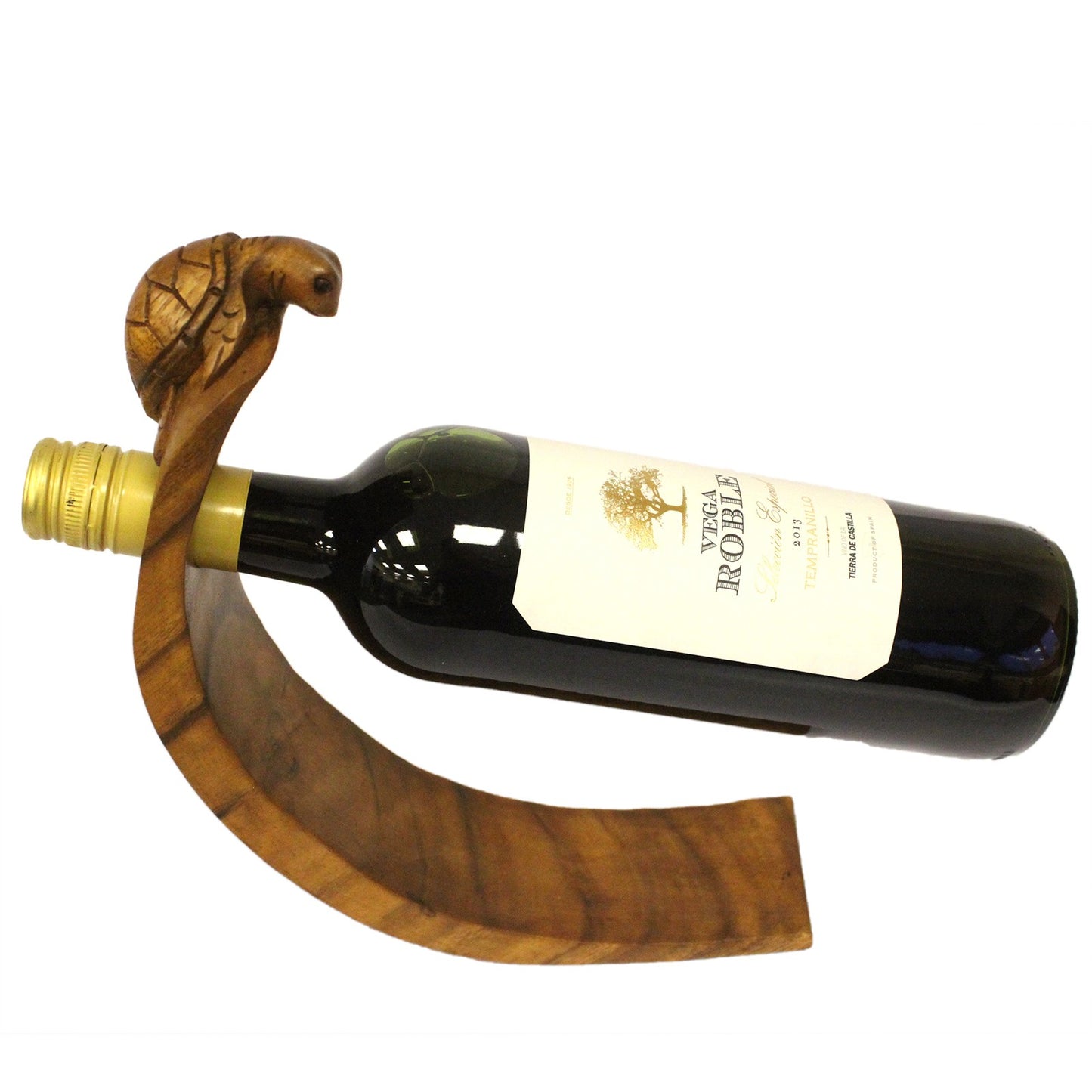 Suar Wood Wine Holders - Turtle Feature