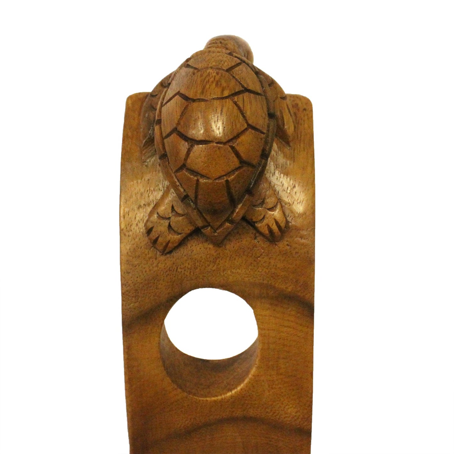Suar Wood Wine Holders - Turtle Feature