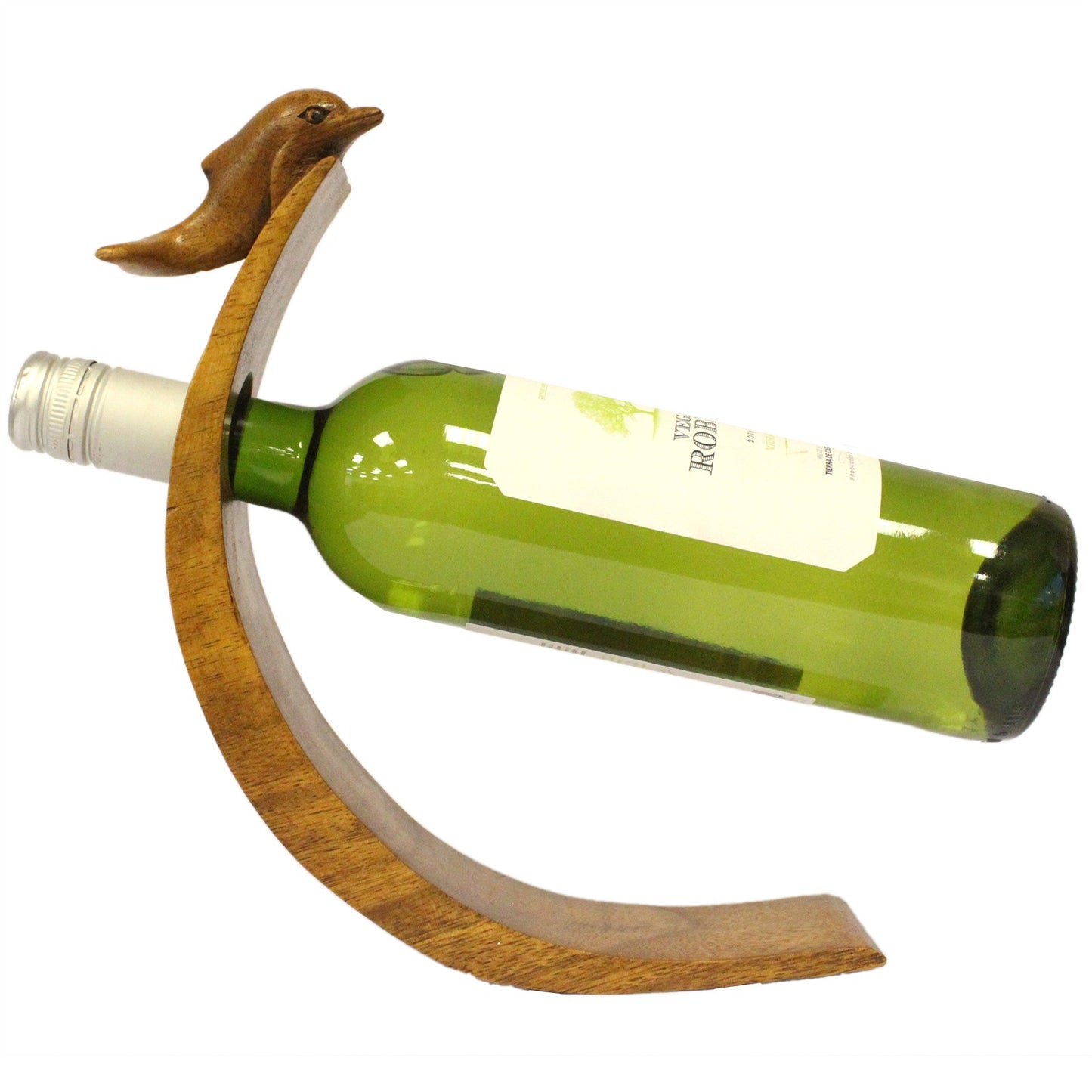 Suar Wood Wine Holders - Dolphin Feature
