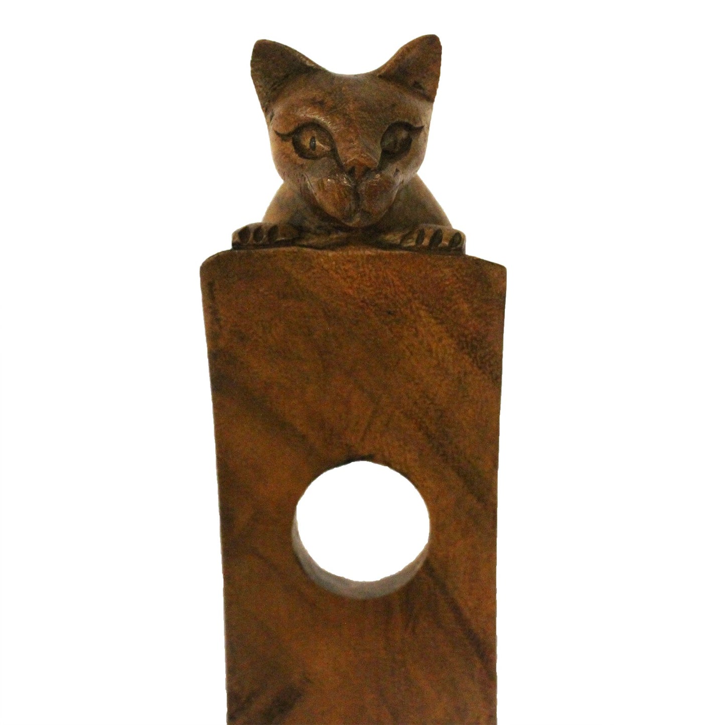 Suar Wood Wine Holders - Cat Feature