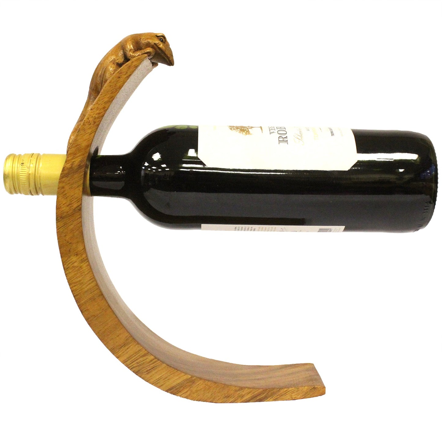 Suar Wood Wine Holder - Gecko Feature