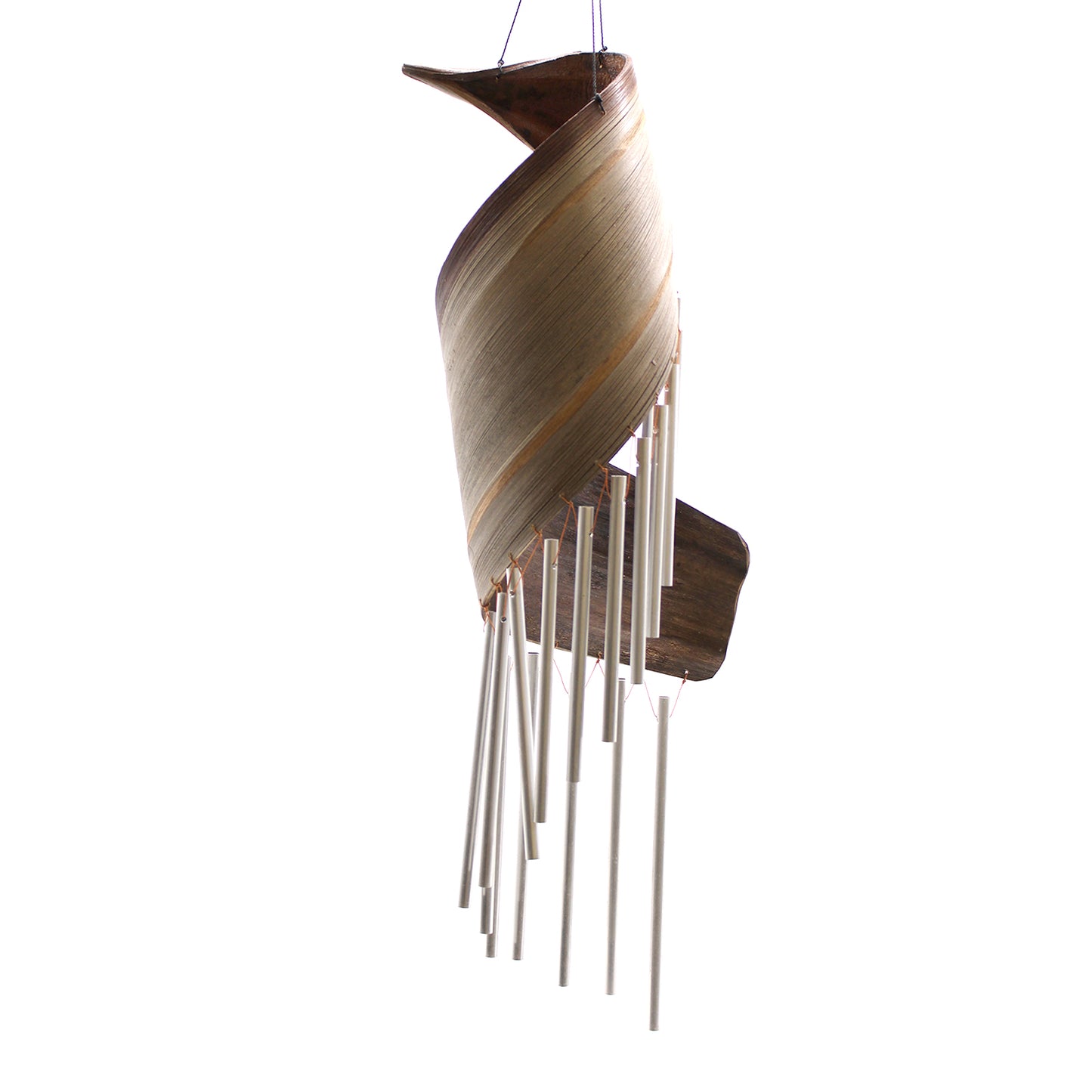 Coconut Leaf Wind Chimes in Natural