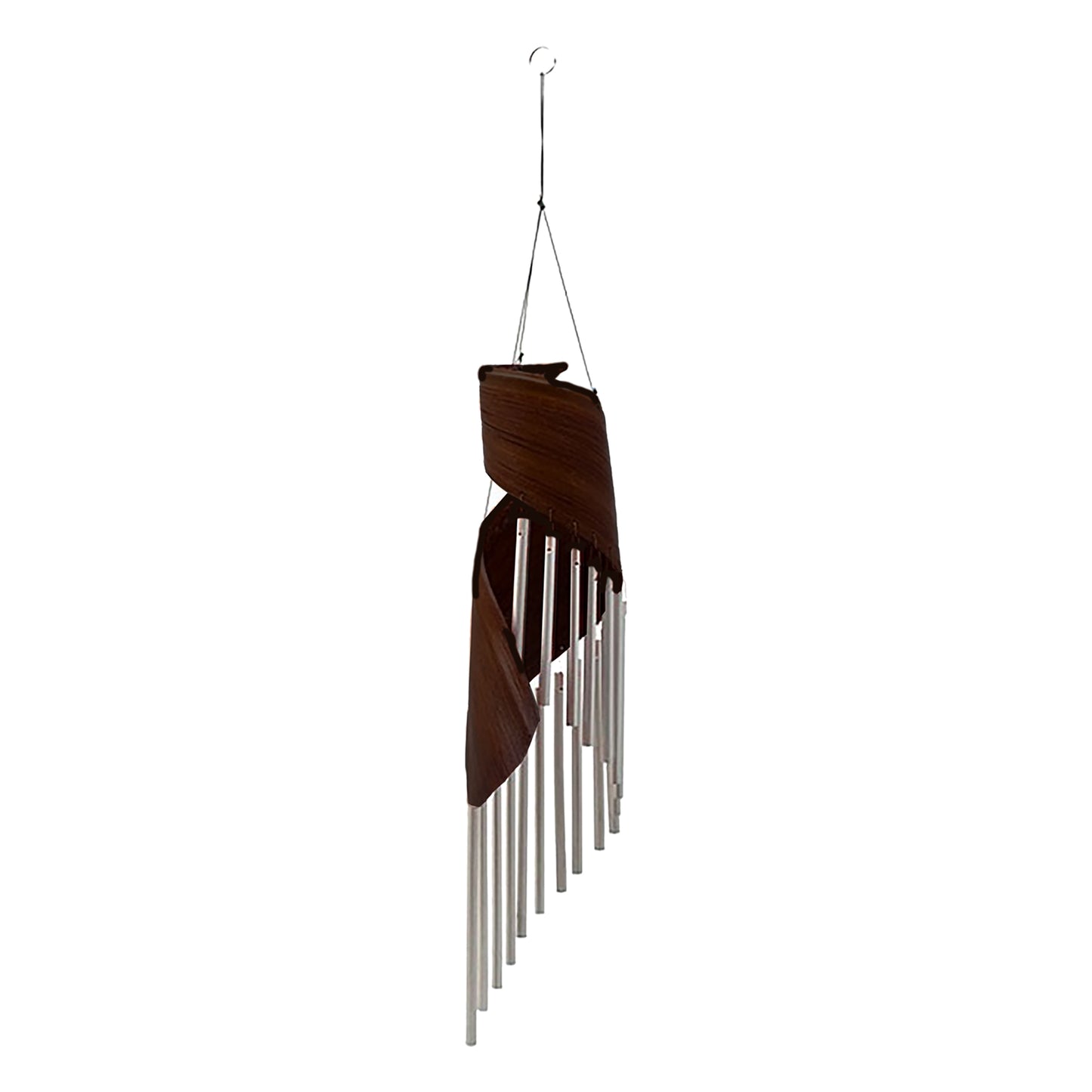 Coconut Leaf Wind Chimes in Chocolate