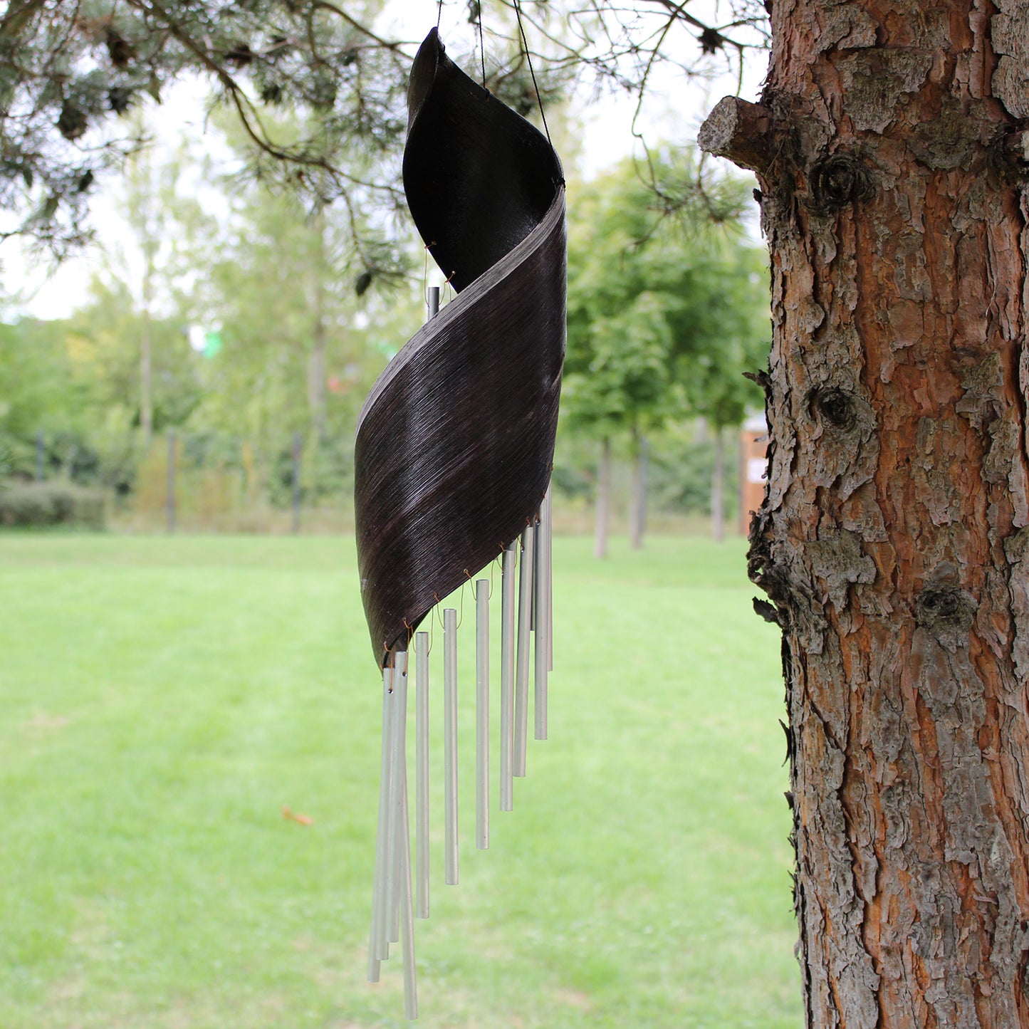 Coconut Leaf Wind Chimes in Chocolate