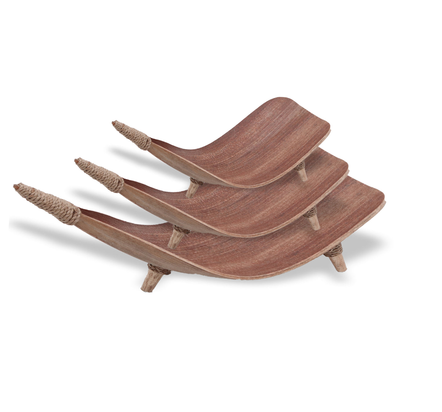 Coconut Leaf Fruit Bowl Set in Natural