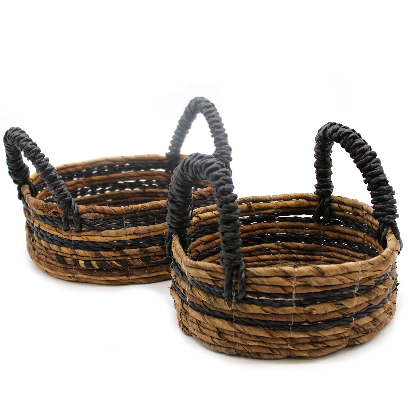 Banana Leaf & Hitam Raffia Basket - Set of 2