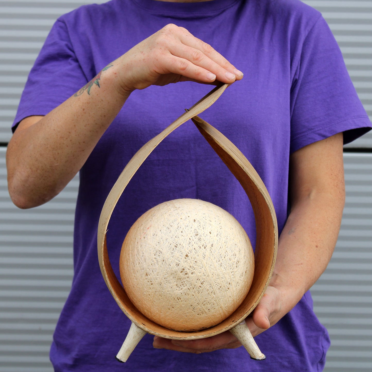 Coconut Lamp with a Natural Loop