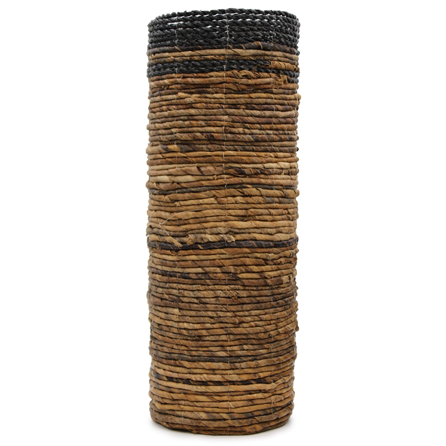 Banana Leaf Vase & Bin Set in Natural with a Dark Blend