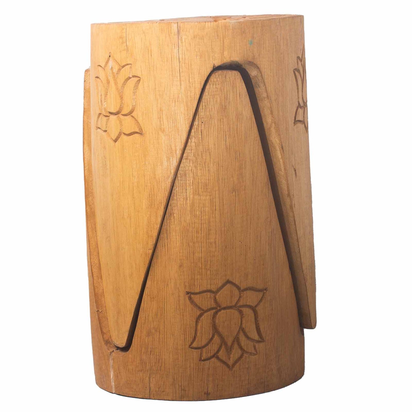 Albasia Interlocking Tribal Table and Stool Set in Natural | Stool | Plant Stand | Coffee Table | Side Table