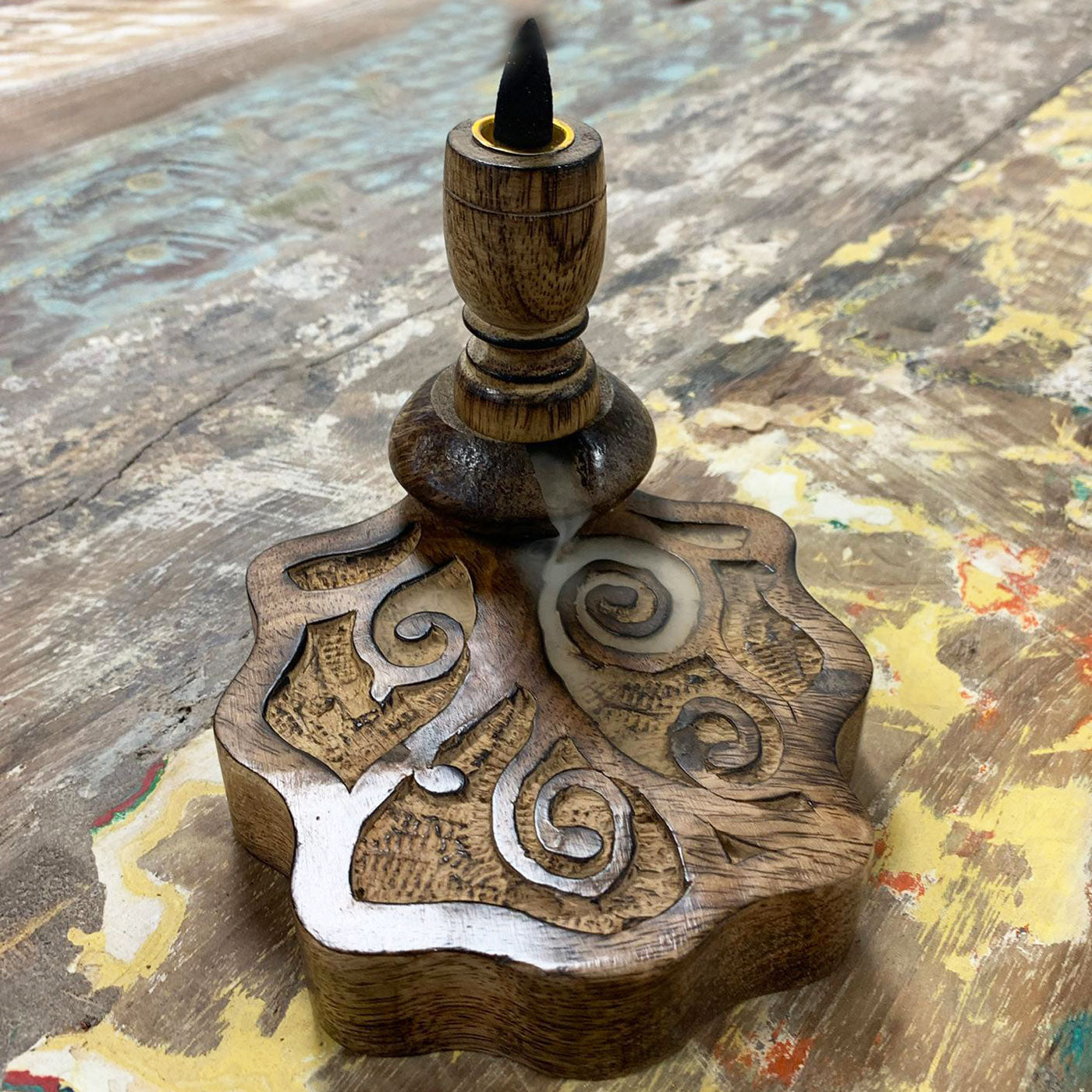 Mango Wood Small Tree of Life Backflow Burner