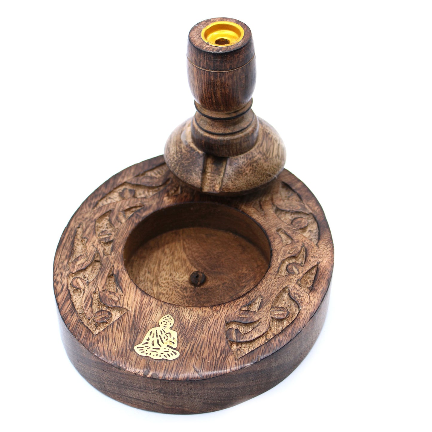 Mango Wood Small Buddha Backflow Burner