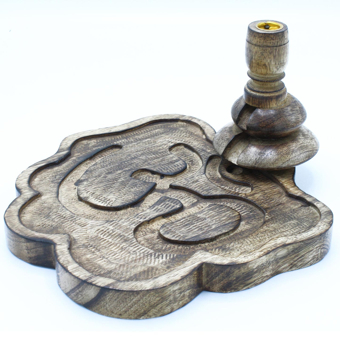 Mango Wood Large Ohm Backflow Burner