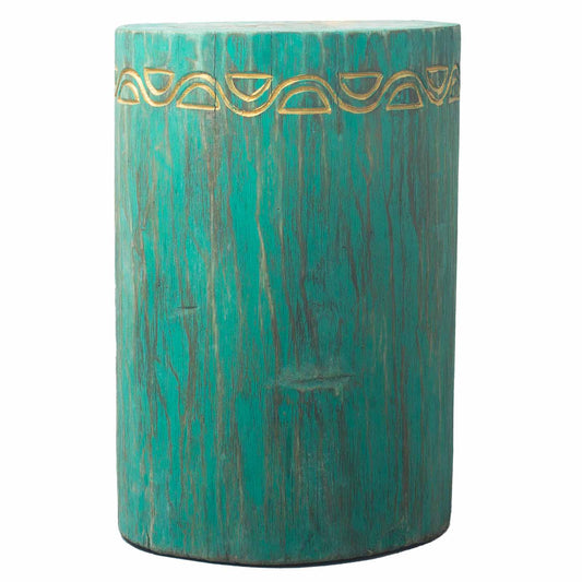 Albasia Individual Tribal Table in Turquoise| Stool | Plant Stand | Coffee Table | Side Table