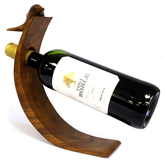 Suar Wood Wine Holders - Dolphin Feature
