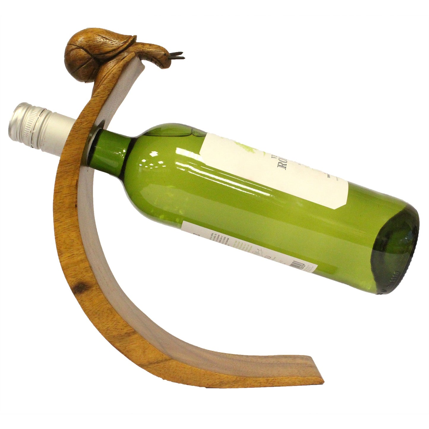 Suar Wood Wine Holders - Snail Feature