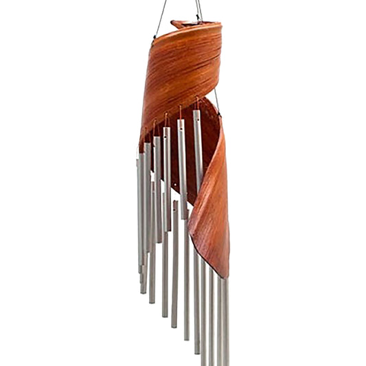 Coconut Leaf Wind Chimes in Natural