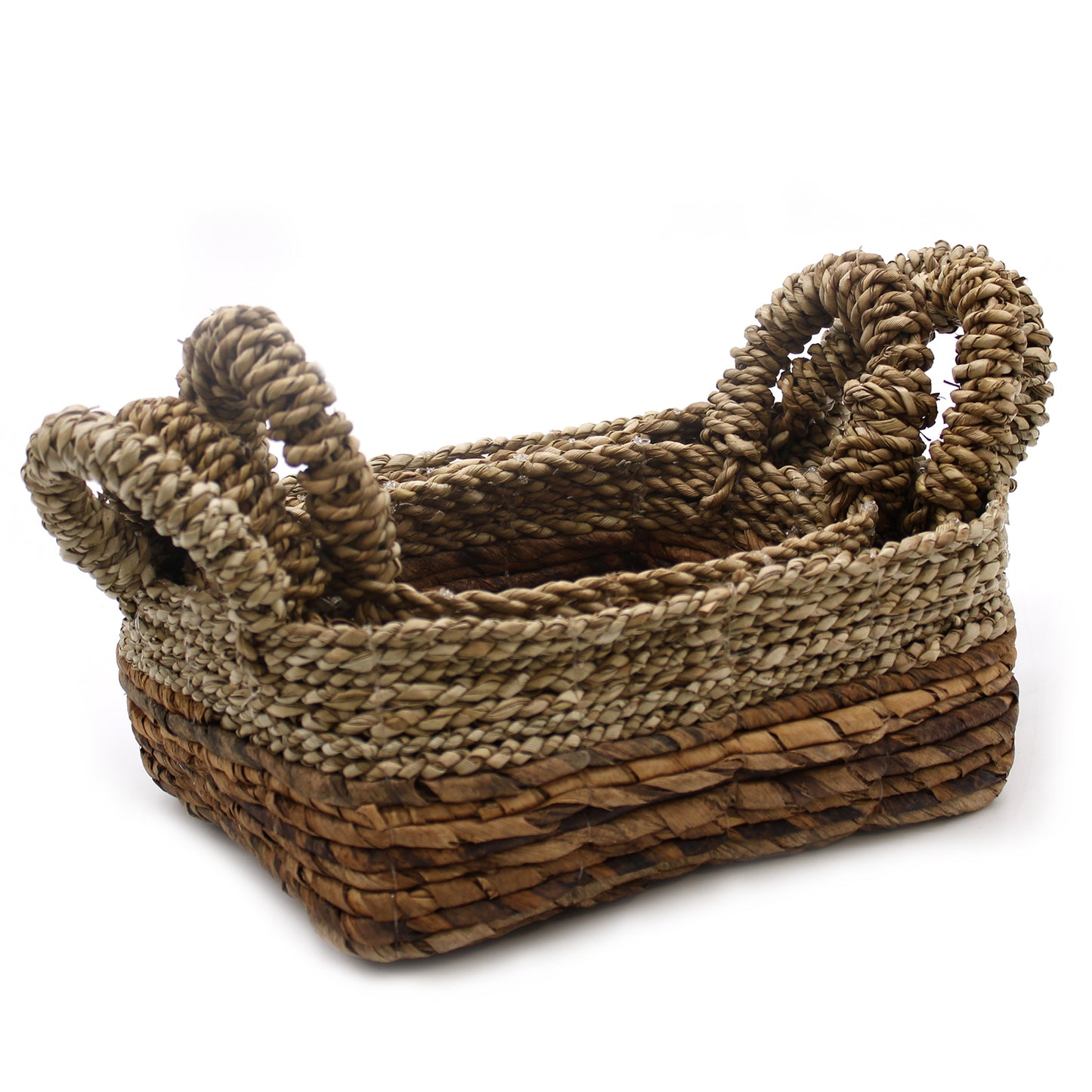 Banana Leaf & Seagrass Square Basket - Set of 3