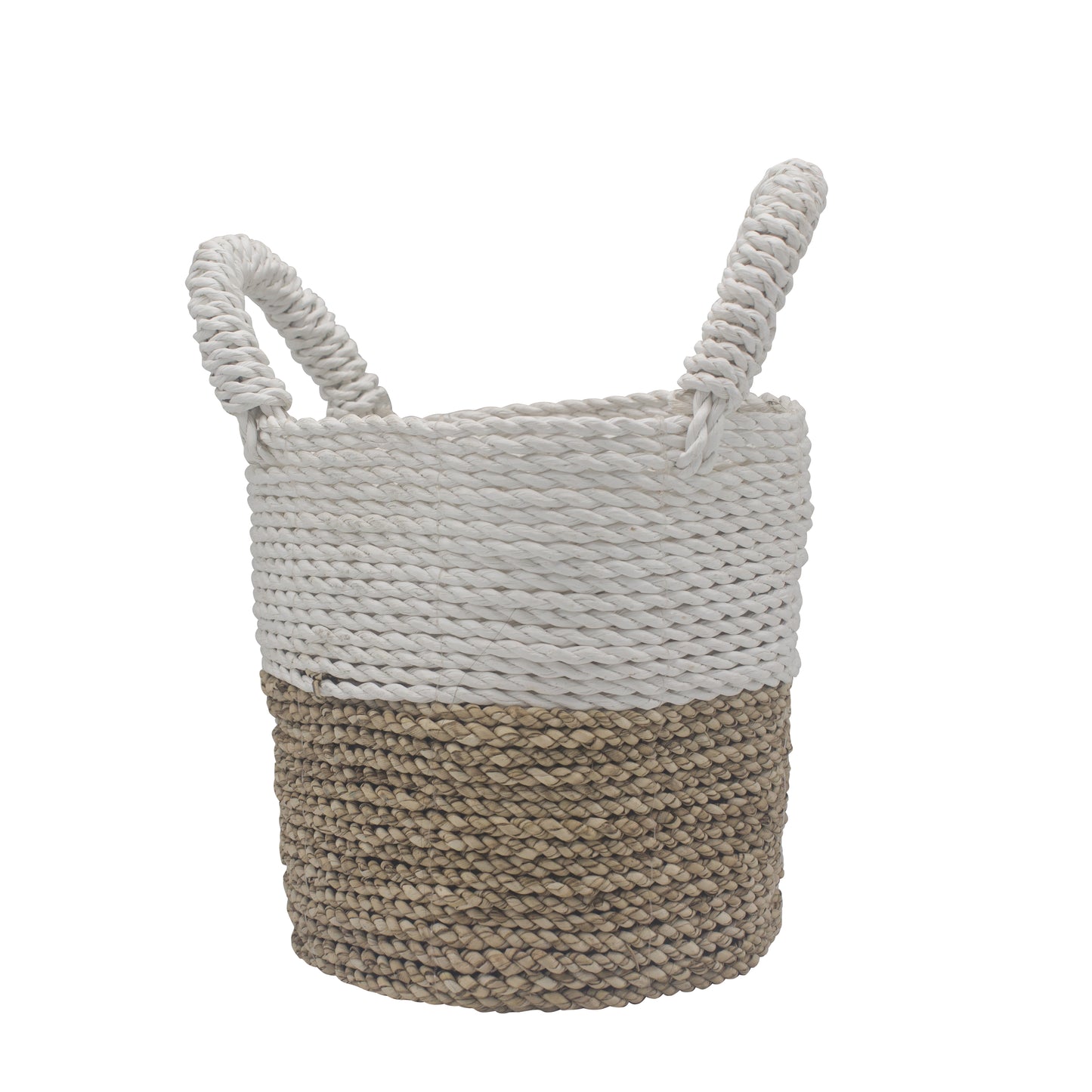 Seagrass Basket Set in Natural and White