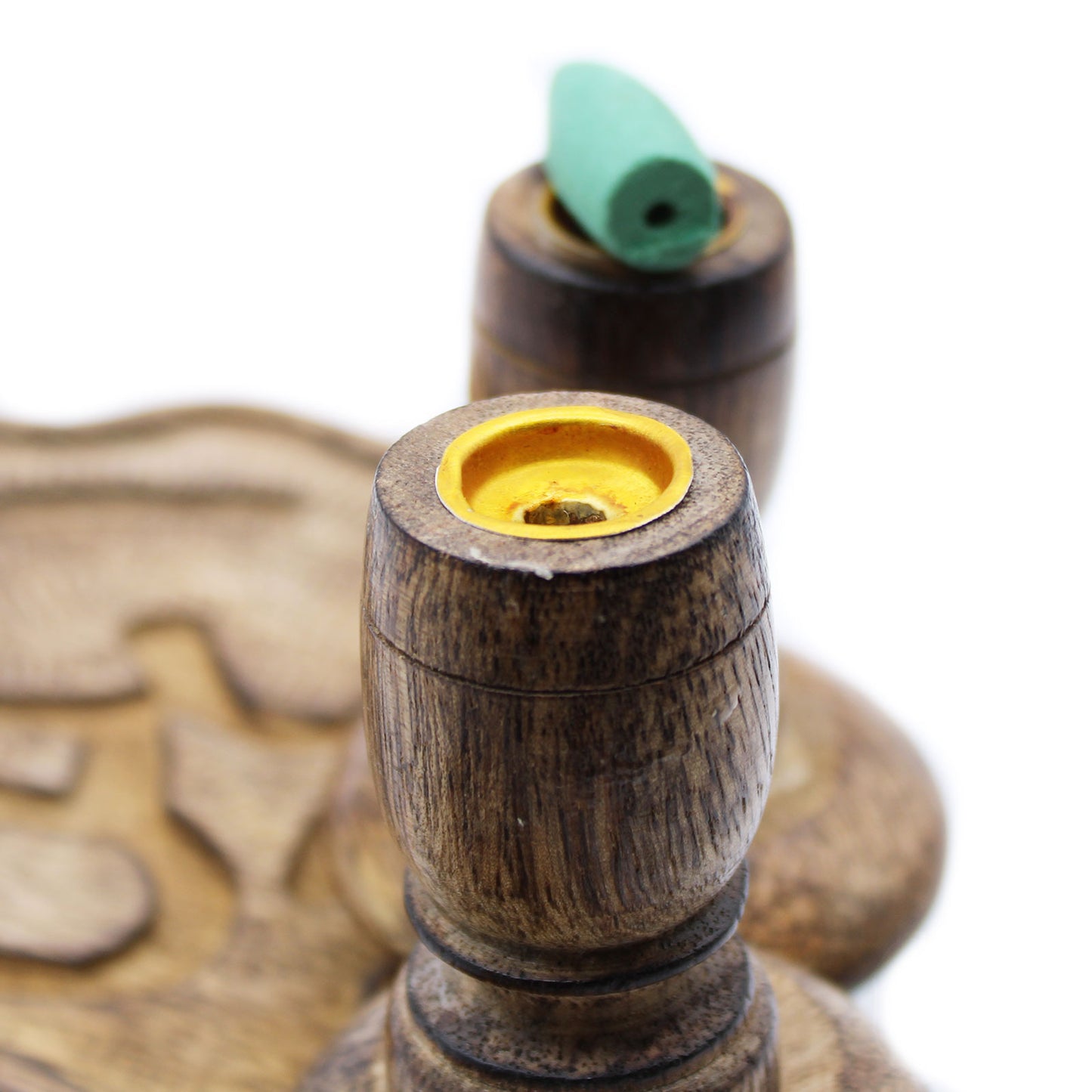 Mango Wood Small Hamsa Backflow Burner